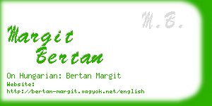 margit bertan business card